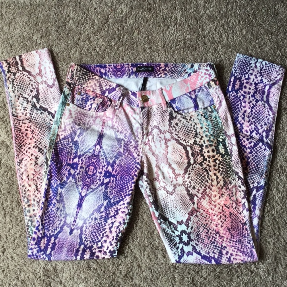 Snake print Marciano skinny denim